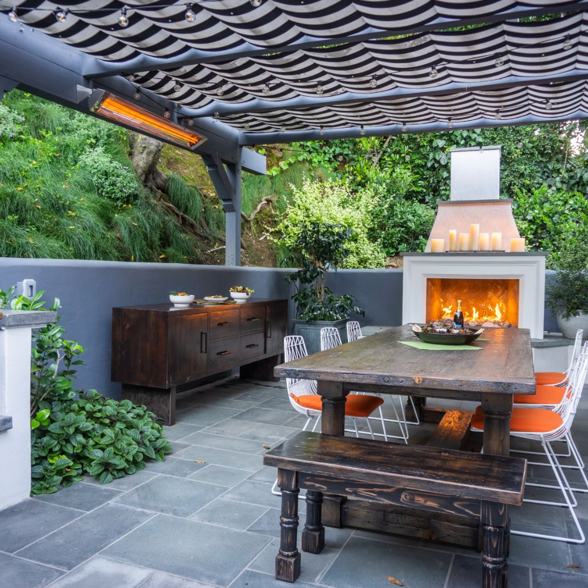 After outdoor kitchen